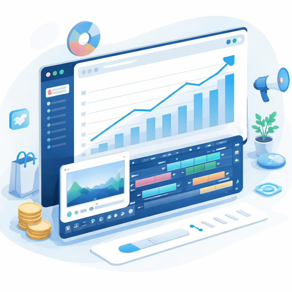 Shopify conversion dashboard with video timeline