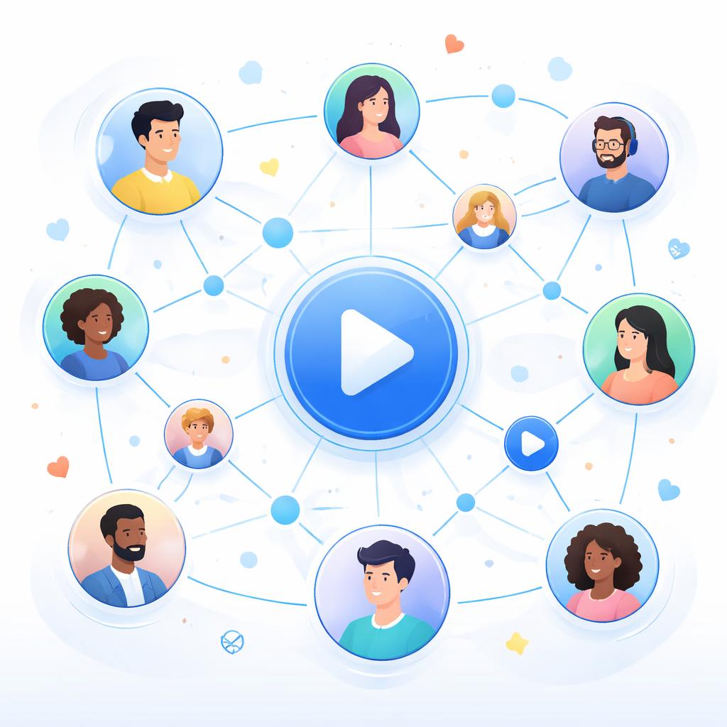 A network of interconnected circular icons representing an affiliate community