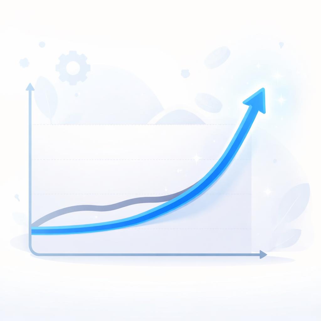 A growth chart showing how authentic AI UGC outperforms perfect ads
