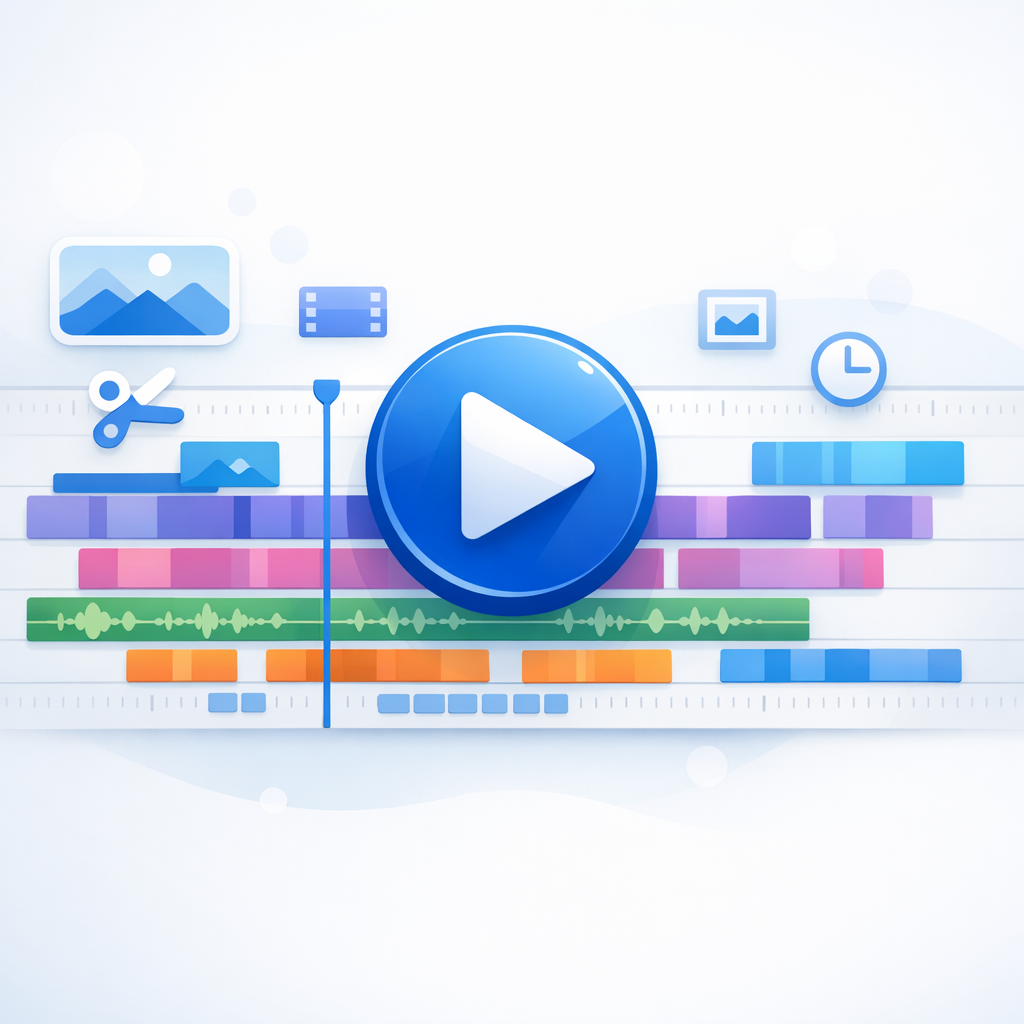 Batch producing video content with a timeline editor Video Timeline Editor