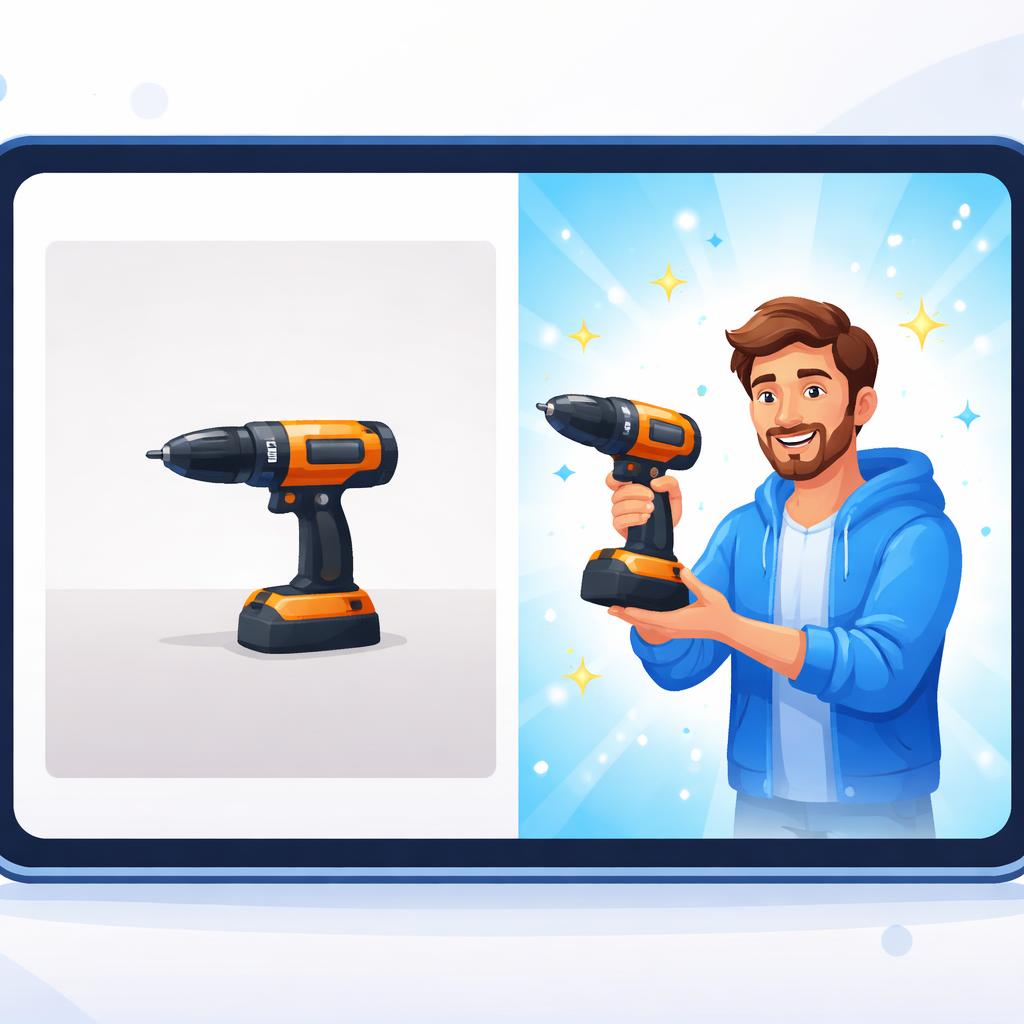 Transforming static utility product photos into engaging AI UGC video ads Static vs Video AI UGC