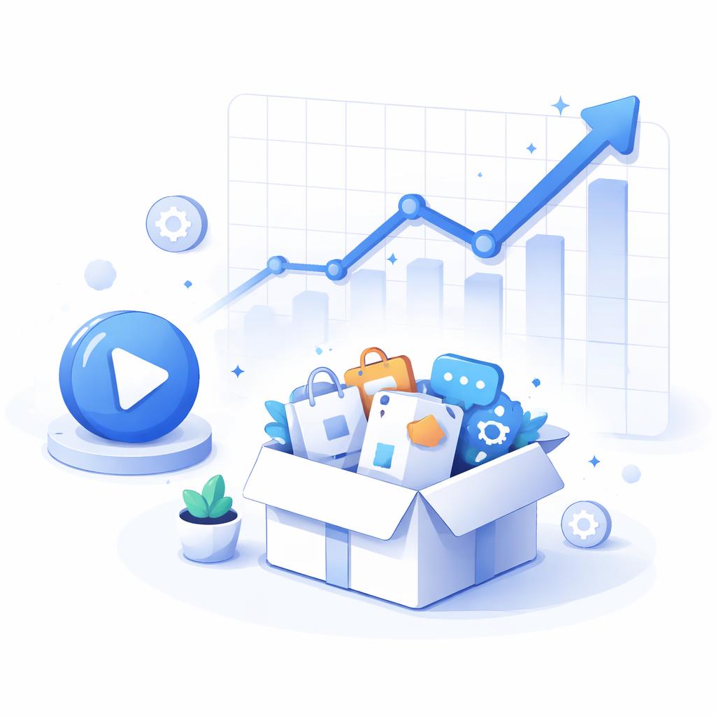 AI-generated illustration showing AOV growth through product bundling