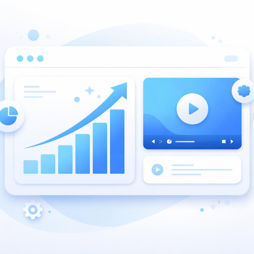 Boosting Shopify Sales with AI UGC A growth chart showing increased conversion from video ads