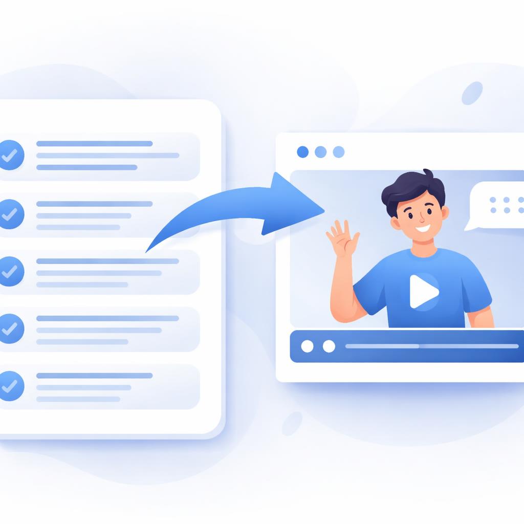Transforming text to video