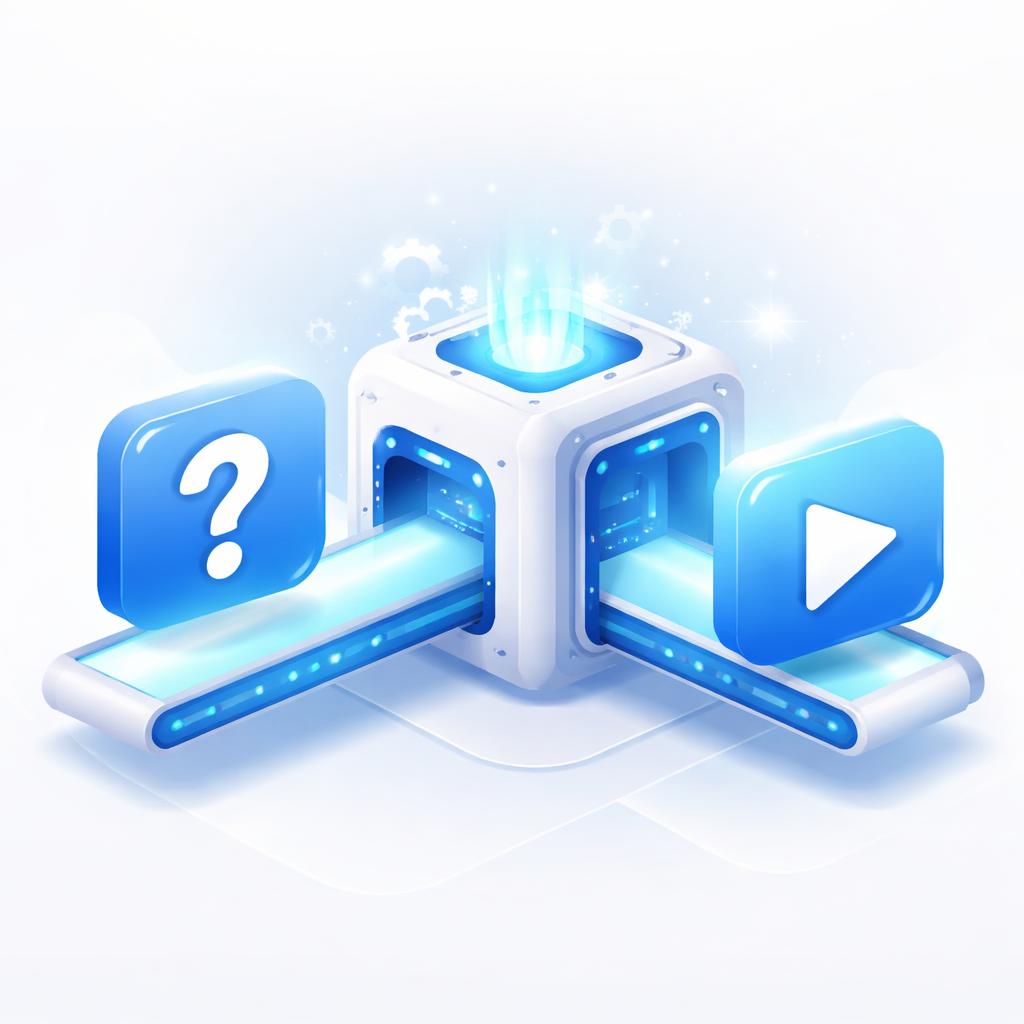 The FAQ-to-video pipeline showing support questions turning into video content