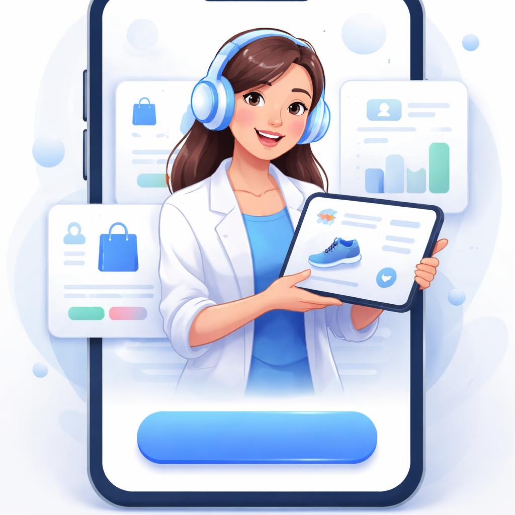 AI UGC video for mobile Shopify cart recovery AI Avatar presenting a product on a mobile screen