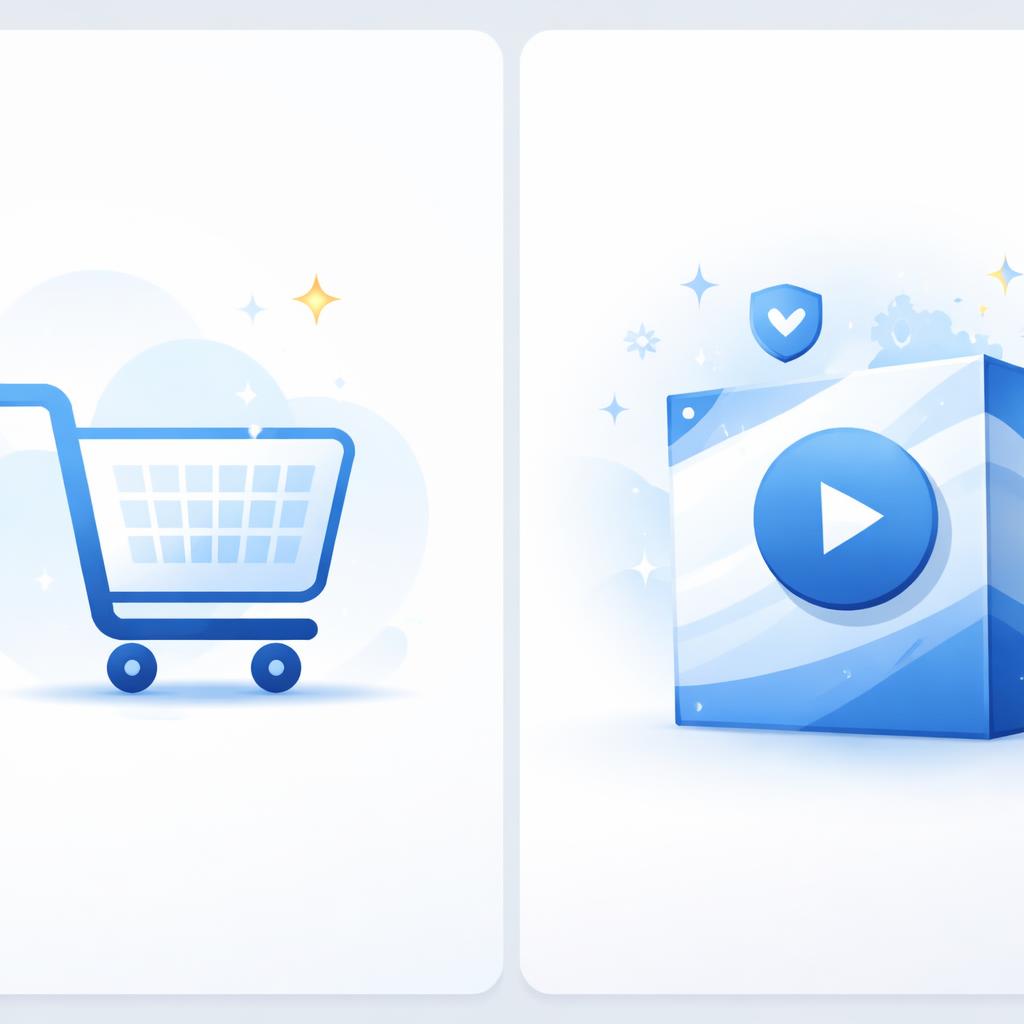 A comparison of standard shopping vs premium video-led shopping experiences Premium Product Comparison