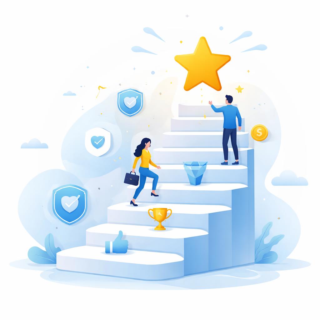 A trust ladder showing the progression of brand authority for premium Shopify stores.
