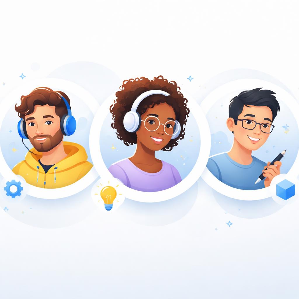 Diverse AI creator avatars for testing hooks