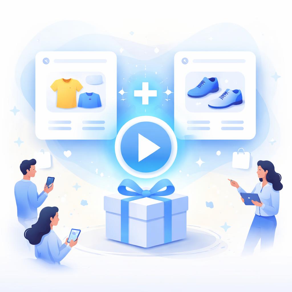 Visualizing Shopify product bundles for higher AOV A conceptual illustration of connecting products into a bundle