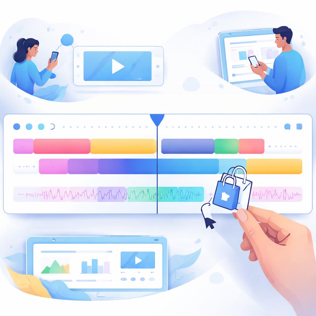 Editing your AI UGC bundle video with the Supra timeline Stylized video timeline editor for creating multi-product UGC