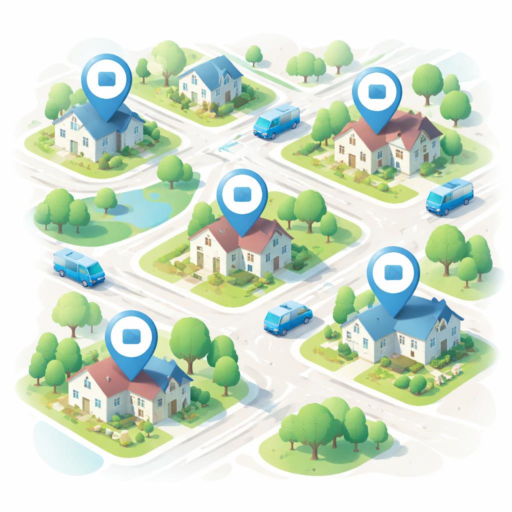 A neighborhood map showing local delivery hotspots