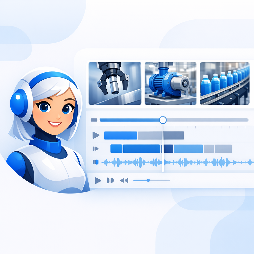 AI avatar in a video editing timeline