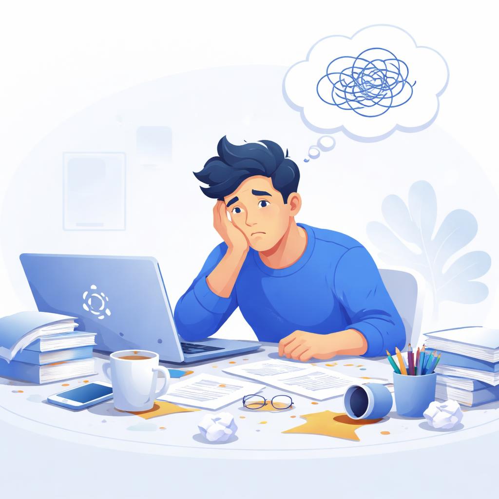 A person frustrated by a common e-commerce problem like slow shipping or poor product quality