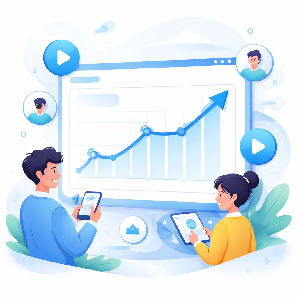 A growth chart showing increased CTR from optimized video hooks