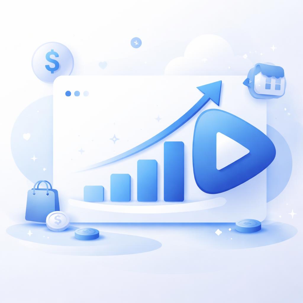 Chart showing sales growth from optimized video scripts Growth and Sales