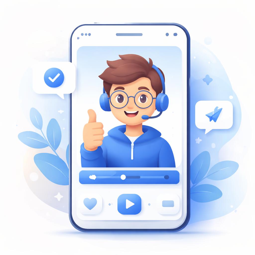 A friendly AI avatar providing a personalized post-purchase message