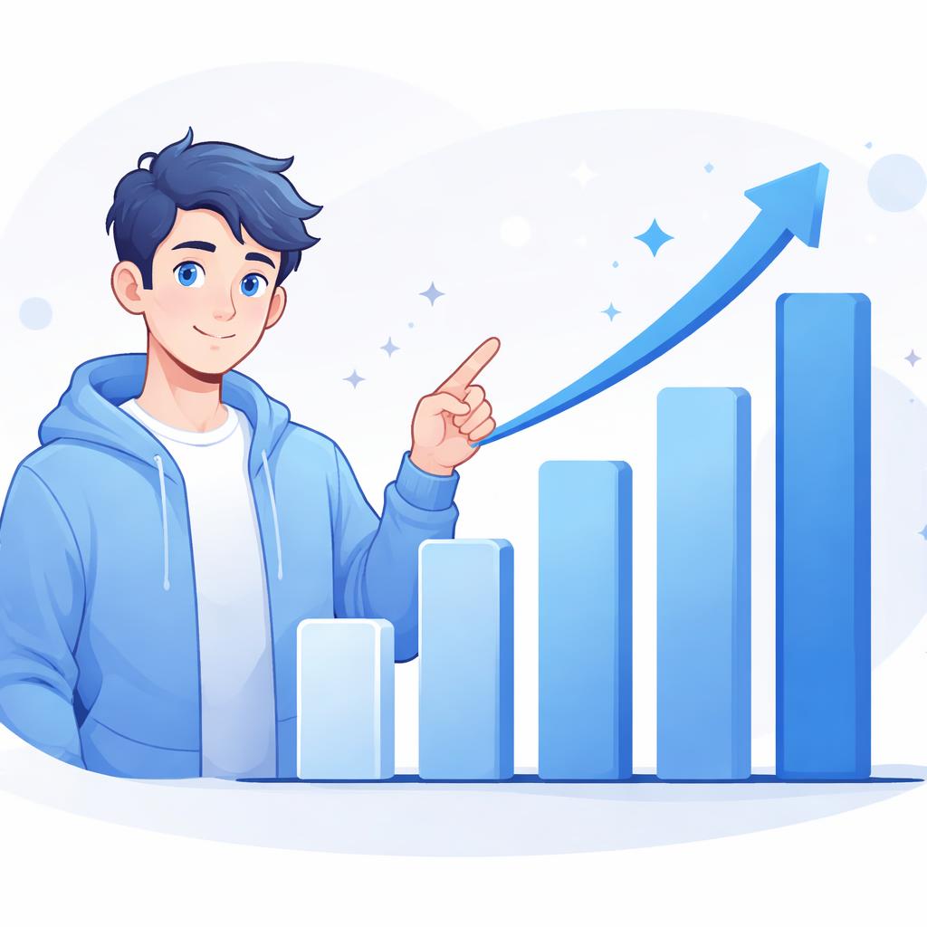 A bar chart showing growth in Customer Lifetime Value with an AI avatar
