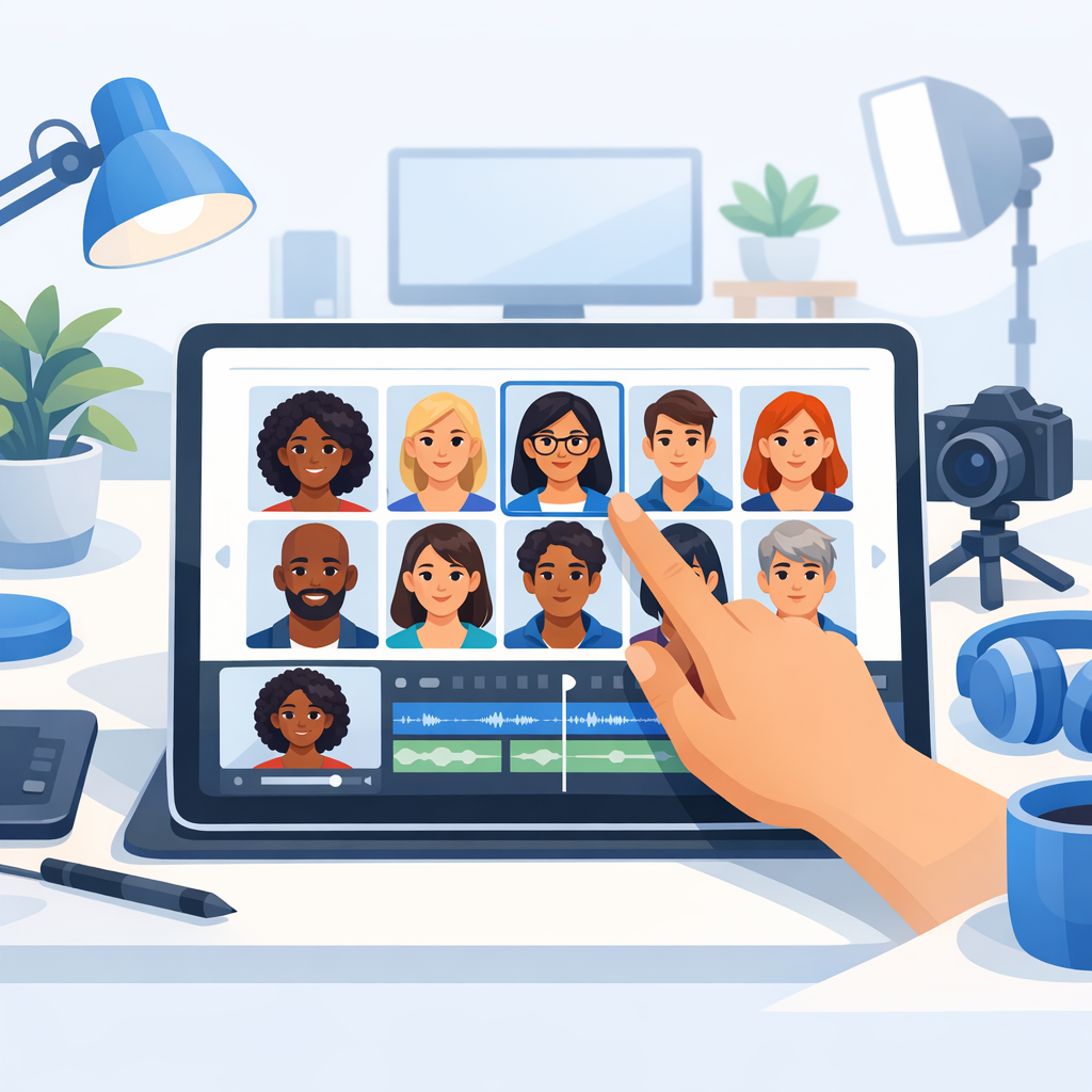 Supra UGC Maker Studio for Zero-Day Shopify Launch Selecting AI avatars in the Supra UGC Maker studio