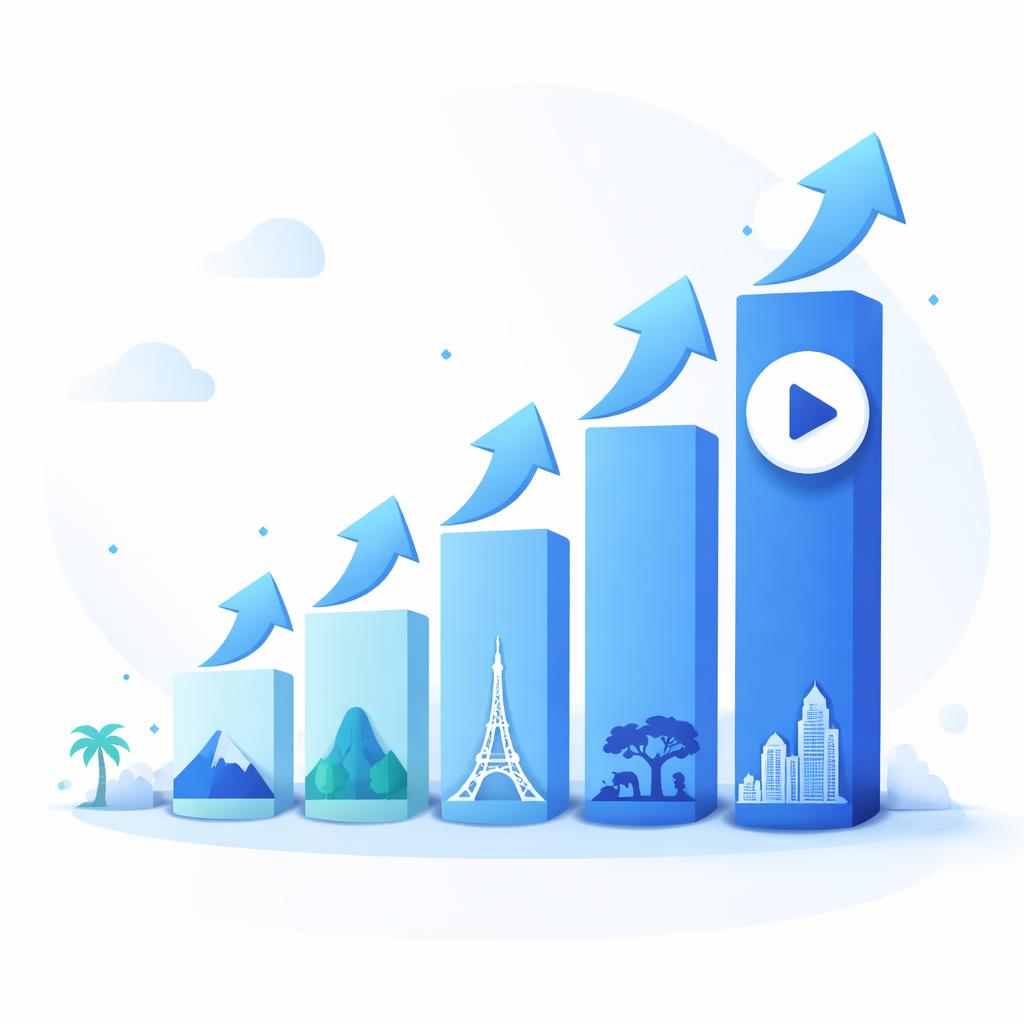Scaling Shopify sales globally with AI UGC Growth chart showing global expansion success