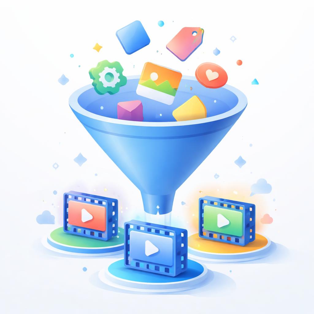 E-commerce creative funnel showing video reels