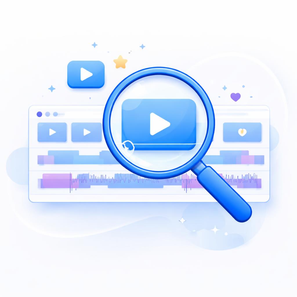 A stylized illustration representing TikTok search and discovery. TikTok Search Illustration