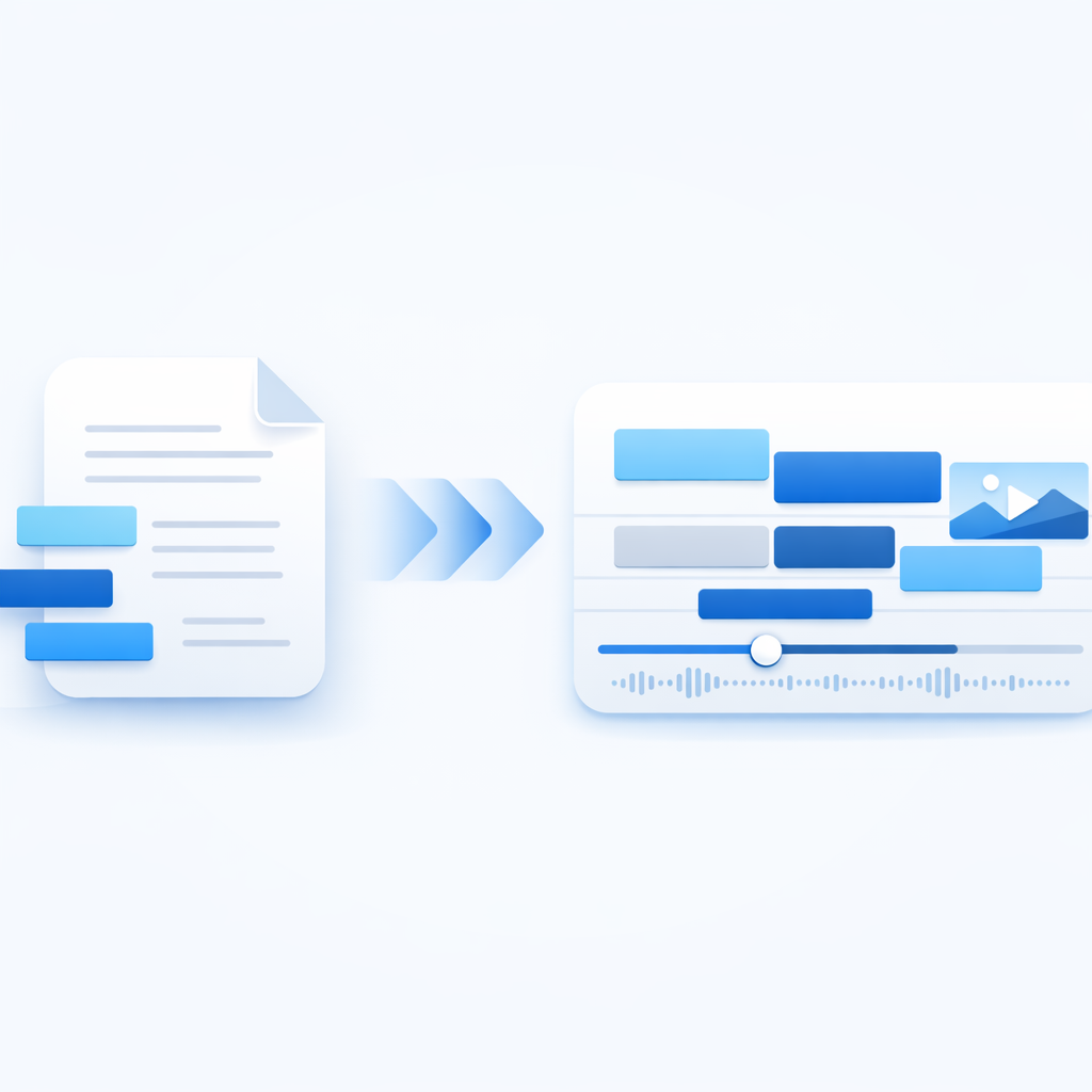 Transforming scripts into high-impact video timelines