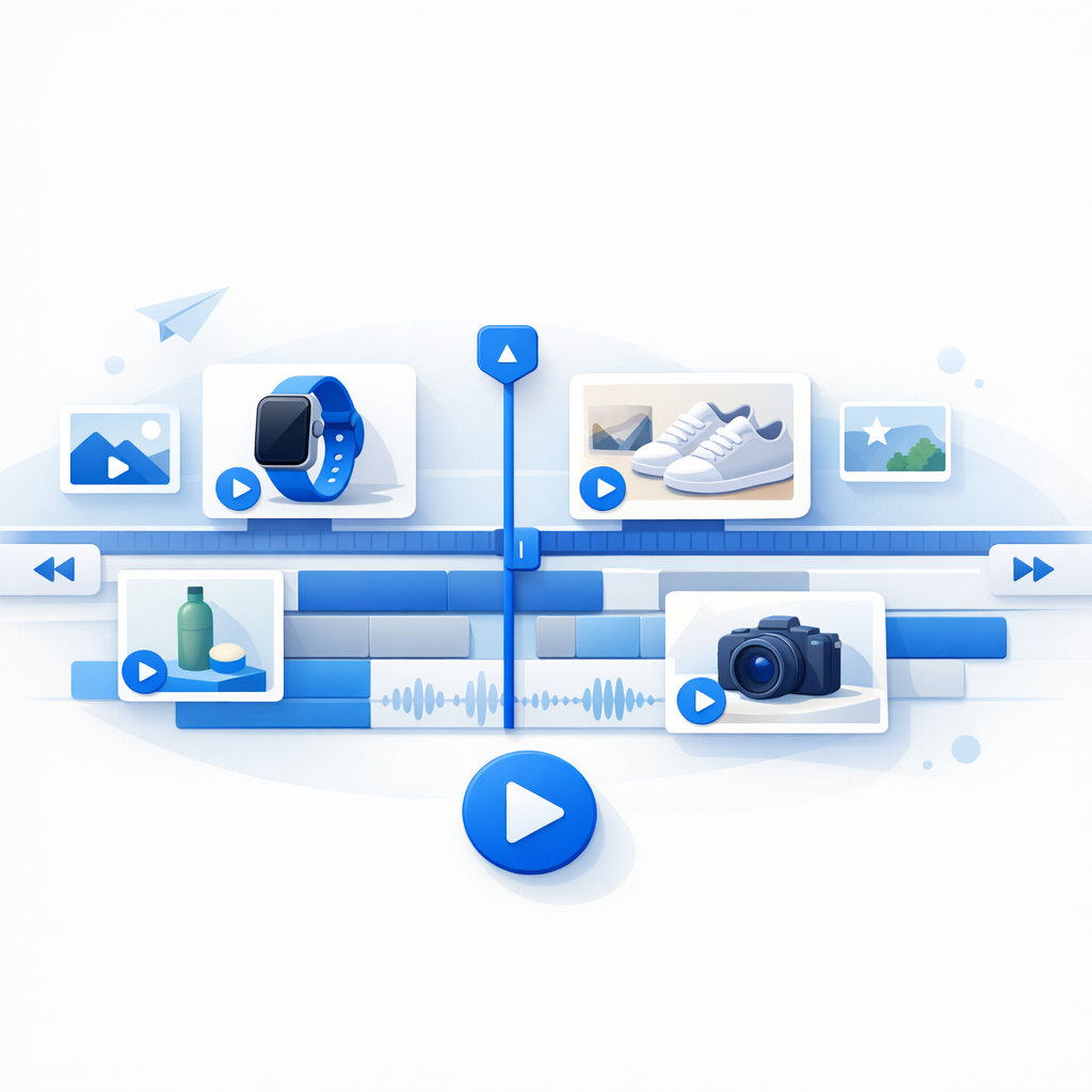 Video editing workflow illustration