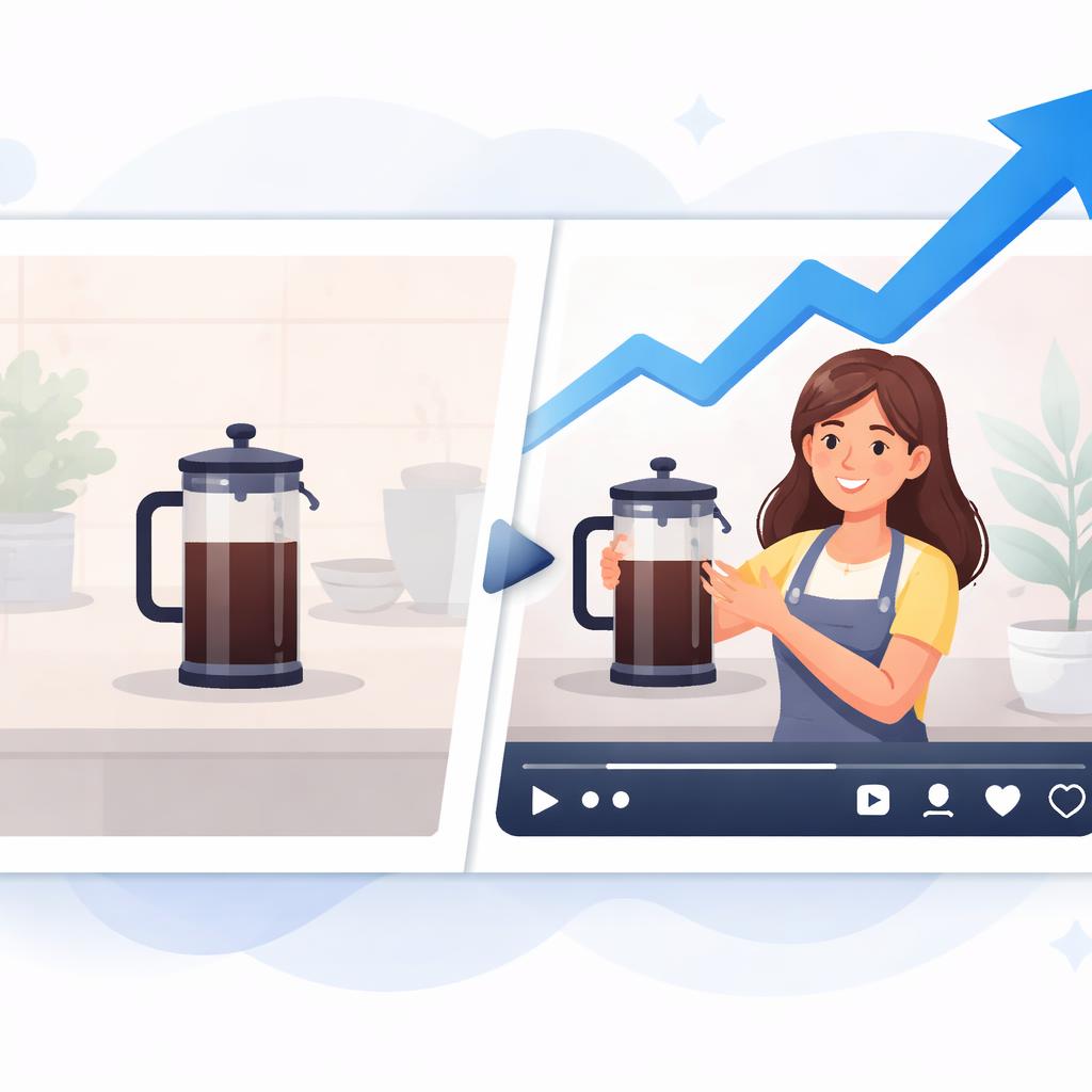 Comparison of static photo vs video growth