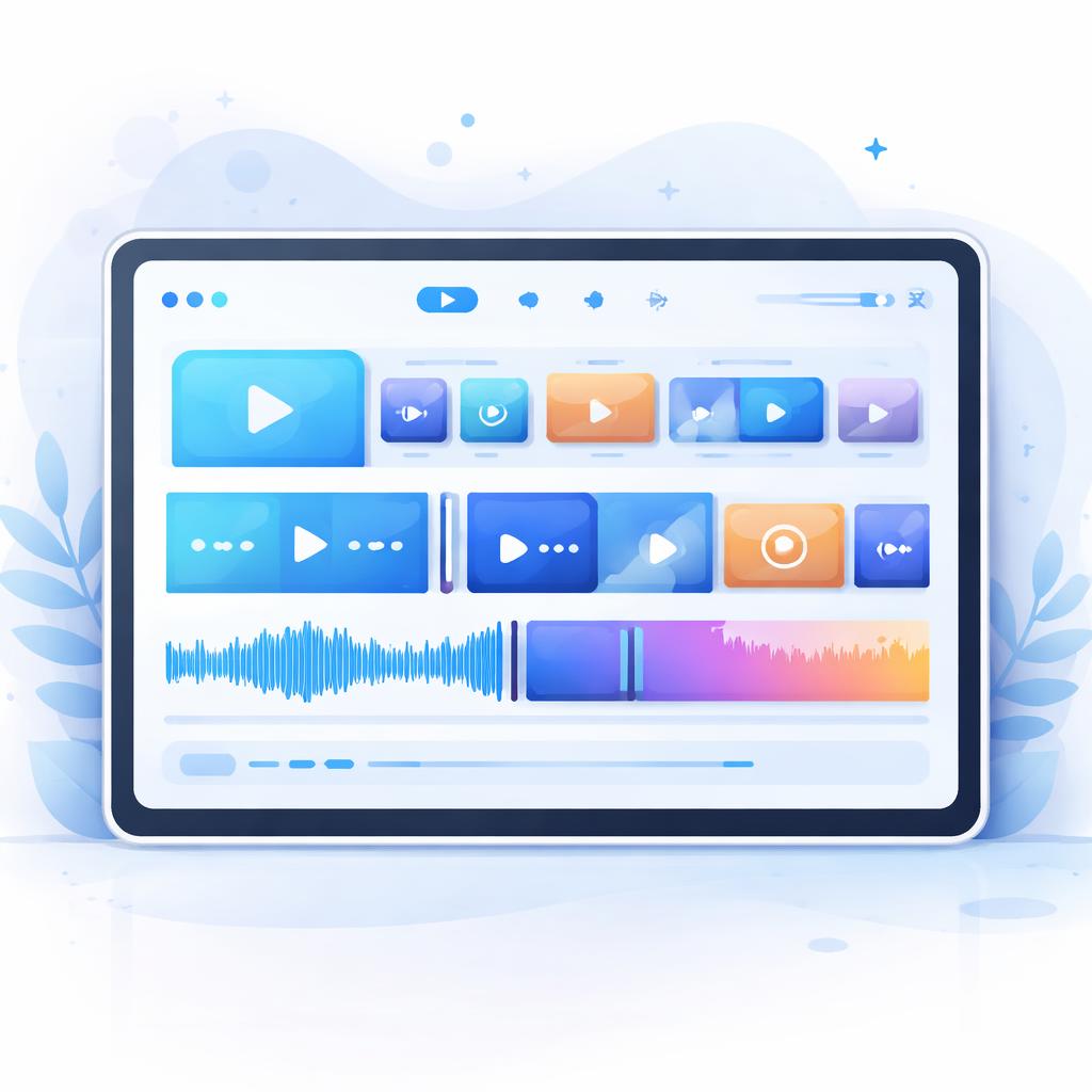 Video Timeline Editor Illustration