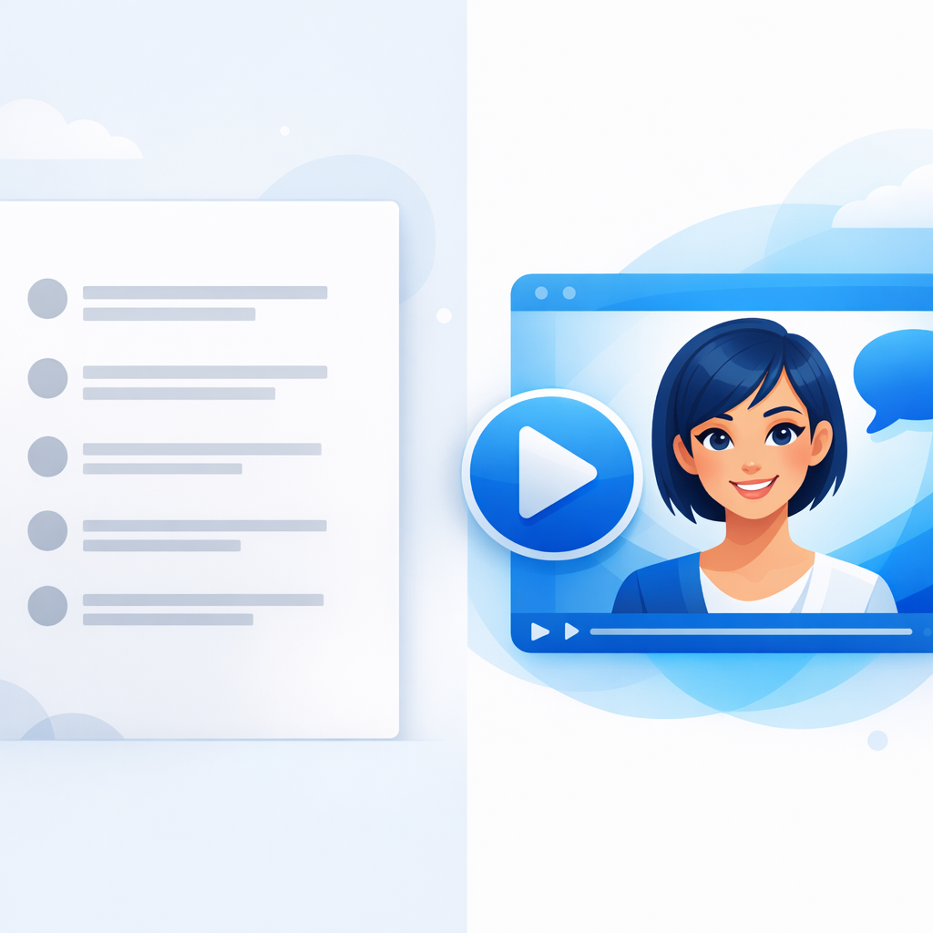 Text vs Video FAQ Comparison