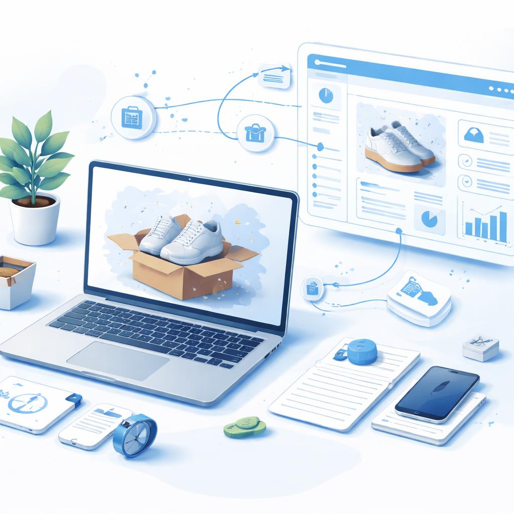The Virtual Unboxing Workflow for Shopify A digital workflow showing the creation of a virtual unboxing video