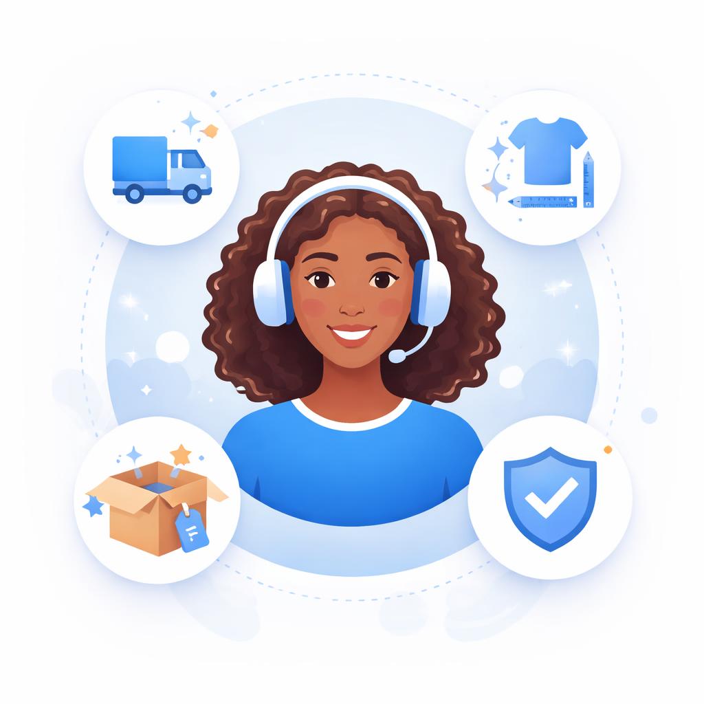 AI Avatar explaining shipping and quality
