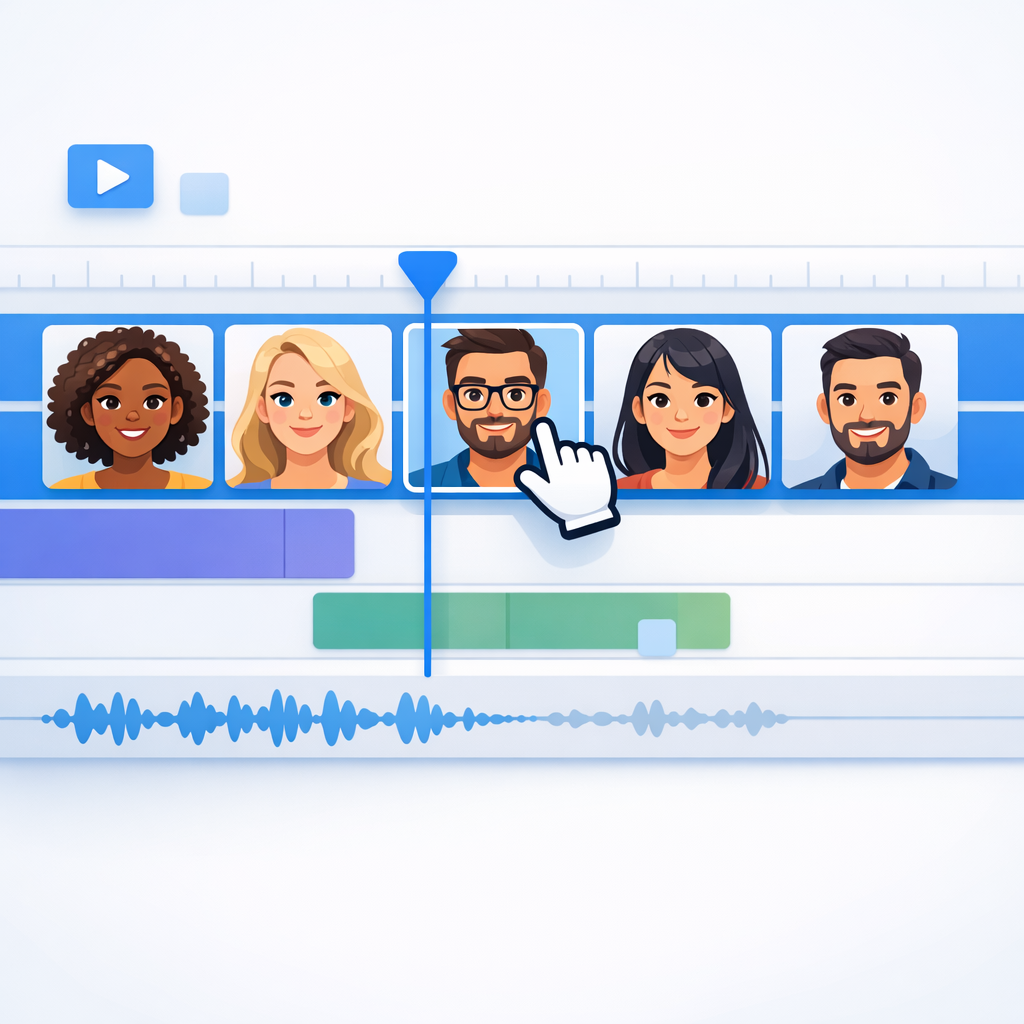 Editing AI UGC videos in a timeline